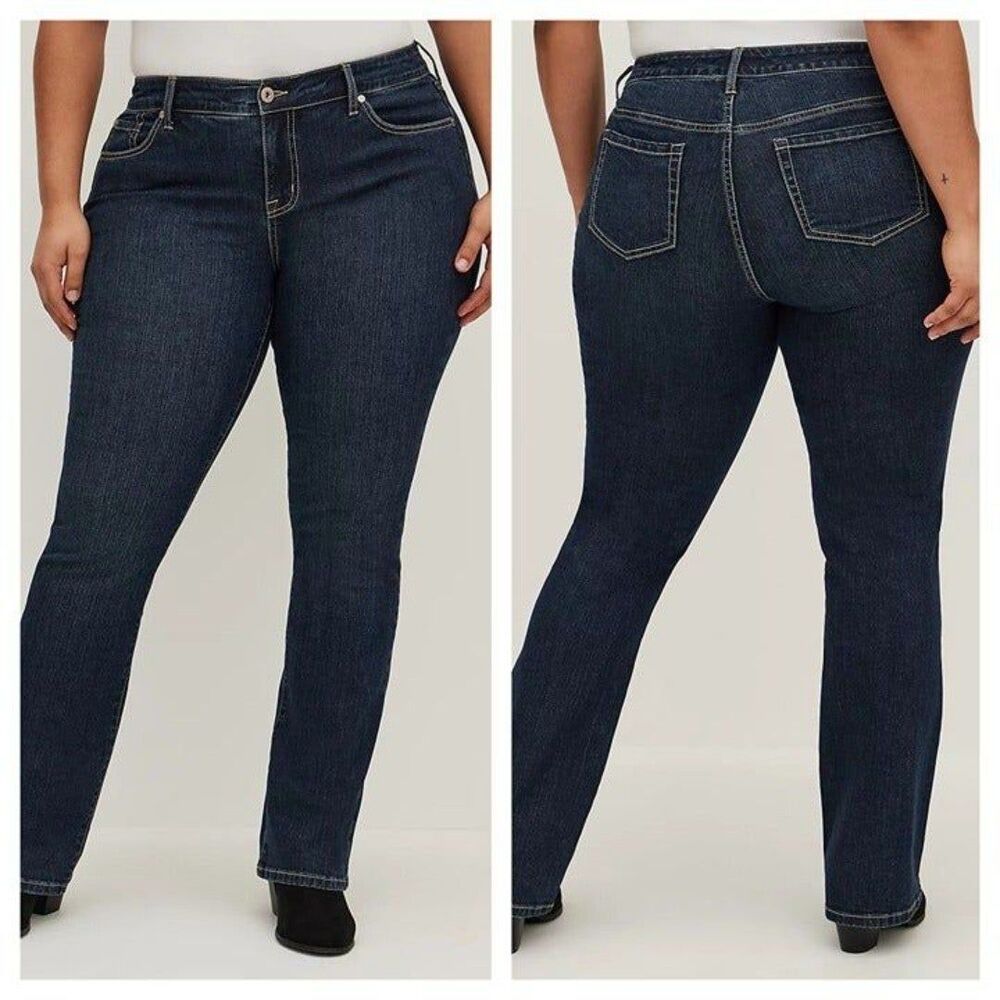 Torrid Vintage Stretch Dark Wash Mid-Rise Slim Boot Jean